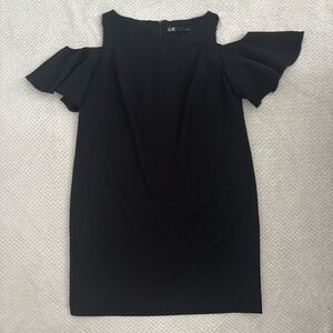 Leslie Fay Black Cold Shoulder Dress